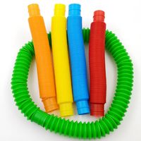 Nouveau Jouet De Ventilation À Soufflet Télescopique En Plastique Extensible Coloré Coréen main image 4