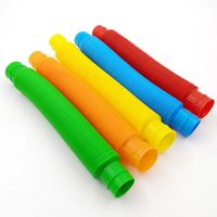 Korean New Colorful Stretch Plastic Pipe Telescopic Bellows Vent Toy main image 5