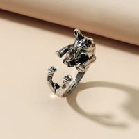 Fashion Three-dimensional Hippo Opening Adjustable Ring main image 4