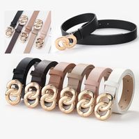 Fashion Chain Buckle Geometric Solid Color Belt Wholesale main image 6