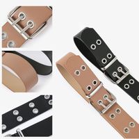 Cowboy Style Solid Color Pu Leather Iron Women'S Leather Belts main image 4