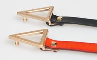Fashion Triangle Leather Thin Belt Wholesale main image 4