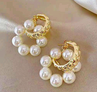 Fashion New Style All-match Pearl Ring Earrings main image 1