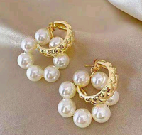 Pendientes De Anillo De Perlas De Todo Fósforo De Nuevo Estilo De Moda main image 1