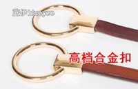 Fashion Thin Leather Black White Ring Belt Wholesale main image 3