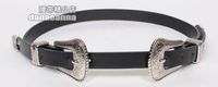 Fashion Double Head Carved Silver Buckle Thin Belt Wholesale main image 4