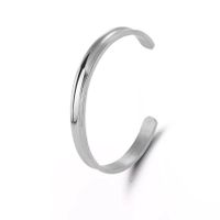 Fashion Solid Color Geometric Stainless Steel Open Bracelet main image 5