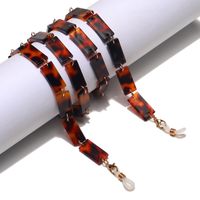 Wholesale Fashion Leopard Print Two-color Acetate Acrylic Glasses Chain main image 5