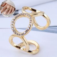Korean Fashion Sweet Inlaid Zirconium Simple Opening Ring main image 1