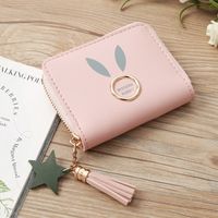 Korean Rabbit Ears Printing Zipper Short Wallet Wholesale main image 1