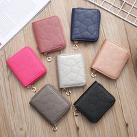 Korean Solid Color Embroidered Short Wallet Wholesale main image 1