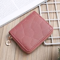 Korean Solid Color Embroidered Short Wallet Wholesale main image 2