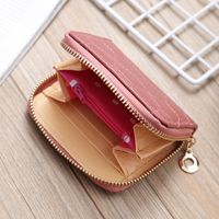 Korean Solid Color Embroidered Short Wallet Wholesale main image 3