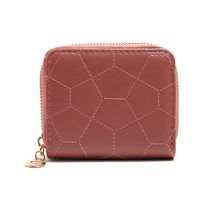 Korean Solid Color Embroidered Short Wallet Wholesale main image 5