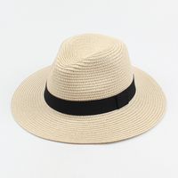 Fashion Wide Brim Sunscreen Sunshade Straw Fisherman Hat Wholesale sku image 1