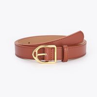 Fashion Geometric Gold Buckle Wide Belt Wholesale sku image 4