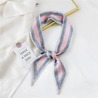 Fashion Streamer Printing Bow Silk Scarf Wholesale sku image 32