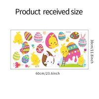 Cartoon Fashion Style Easter Egg Bunny Little Yellow Wall Sticker sku image 1