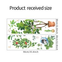 Nouvelles Plantes En Pot Tropicales De Style Coréen Stickers Muraux Chat Vert sku image 1