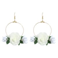 Ethnic Style Flower Cloth No Inlaid Earrings sku image 1