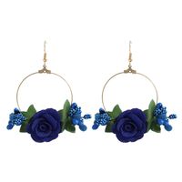 Ethnic Style Flower Cloth No Inlaid Earrings sku image 3
