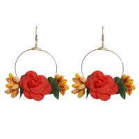 Ethnic Style Flower Cloth No Inlaid Earrings sku image 5