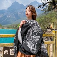 New Outdoor Travel Outing Printing Windproof Cape Shawl main image 5