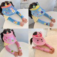 Children's Cartoon Sun Hat Floral Sleeve Set main image 1