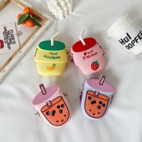 Fashion Silicone Milk Tea Straw Shoulder Messenger Bag Wholesale main image 2