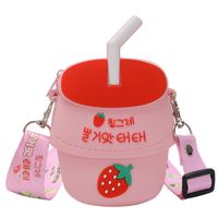 Fashion Silicone Milk Tea Straw Shoulder Messenger Bag Wholesale main image 6