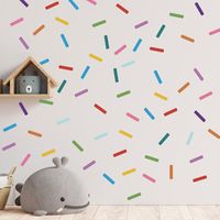 New Fashion Color Strip Korean Colorful Wall Stickers main image 3