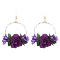Ethnic Style Flower Cloth No Inlaid Earrings main image 3