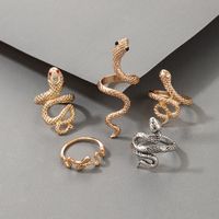 New Fashion Style Exaggerated Serpentine Irregular Ring Set main image 5