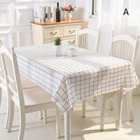 Household Checkered Waterproof Tablecloth main image 4