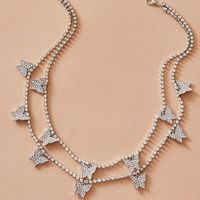 Fashion Diamond Chain Butterfly Diamond Necklace main image 1