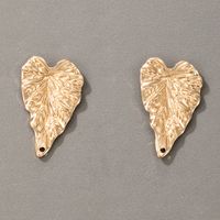 Nouvelles Boucles D&#39;oreilles Feuille D&#39;or Exagérées main image 5