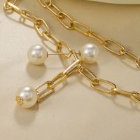 Collar De Perlas Rectangulares De Cadena Gruesa De Moda main image 4