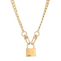Fashion Lock Pendent Thick Chain Necklace main image 6