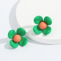 Korean Candy Color Flower Resin Earrings main image 5