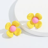 Korean Candy Color Flower Resin Earrings main image 4