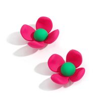 Korean Candy Color Flower Resin Earrings main image 3