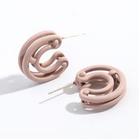 Korean Candy Color C-shaped Alloy Earrings main image 1
