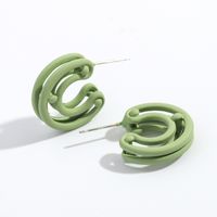 Korean Candy Color C-shaped Alloy Earrings main image 5