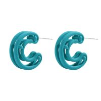 Korean Candy Color C-shaped Alloy Earrings main image 3