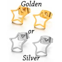 1 Pair Hip-Hop Triangle Star Heart Shape Stainless Steel Ear Studs main image 4