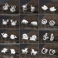 Cartoon Style Plating Stainless Steel No Inlaid Earrings Ear Studs main image 3