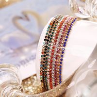 Simple Multicolor Rhinestone Elastic Bracelet main image 6