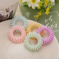 Simple Transparent Macaron Phone Cord Hair Rope main image 4