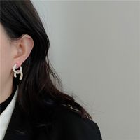 Fashion Micro-inlaid Zircon Pearl Earrings main image 3
