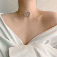Invisible Fishing Line Full Diamond Butterfly Necklace main image 6